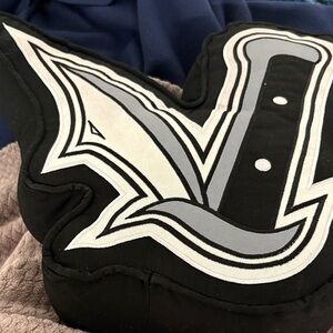 Black and Gray V-Shaped Pillow